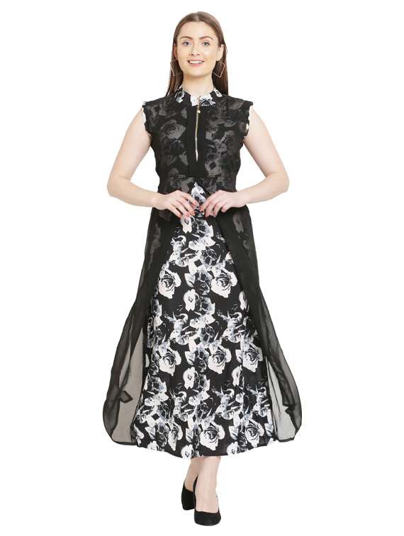 women's fit & flare floral dress - 18961972 -  Standard Image - 1