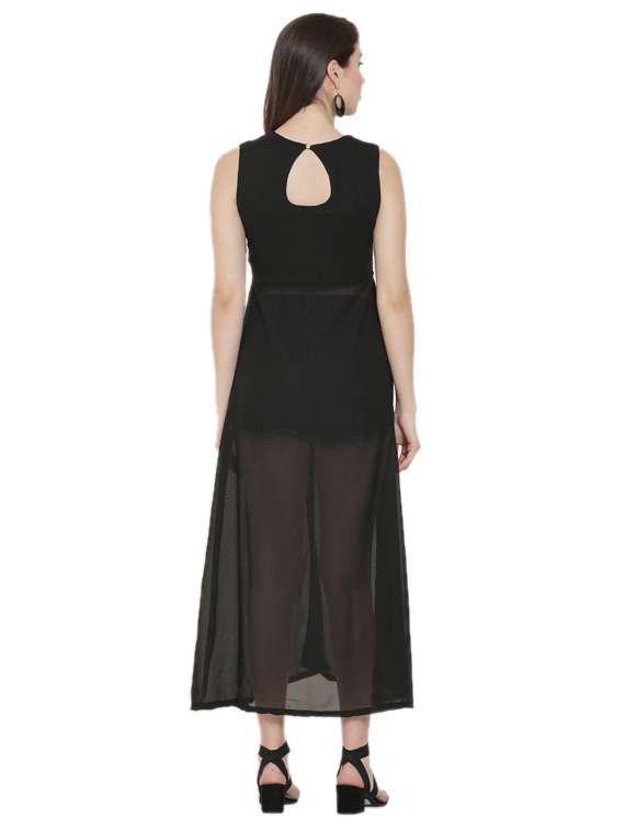 women's fit & flare checks dress - 18961978 - Standard Image - 4