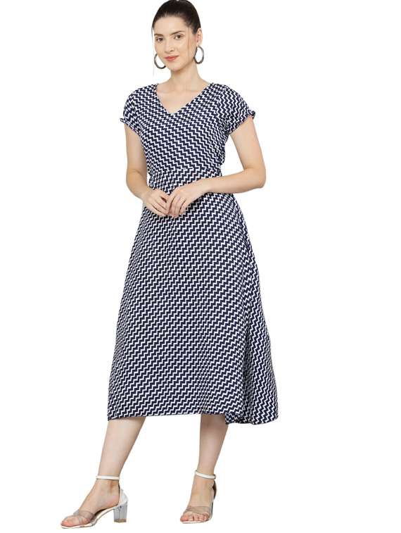 women's chevron dress - 18961982 - Standard Image - 1