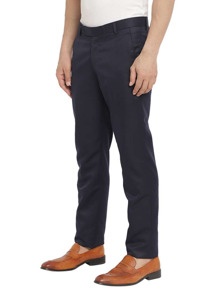 blue cotton formal trouser - 18962042 - Standard Image - 1