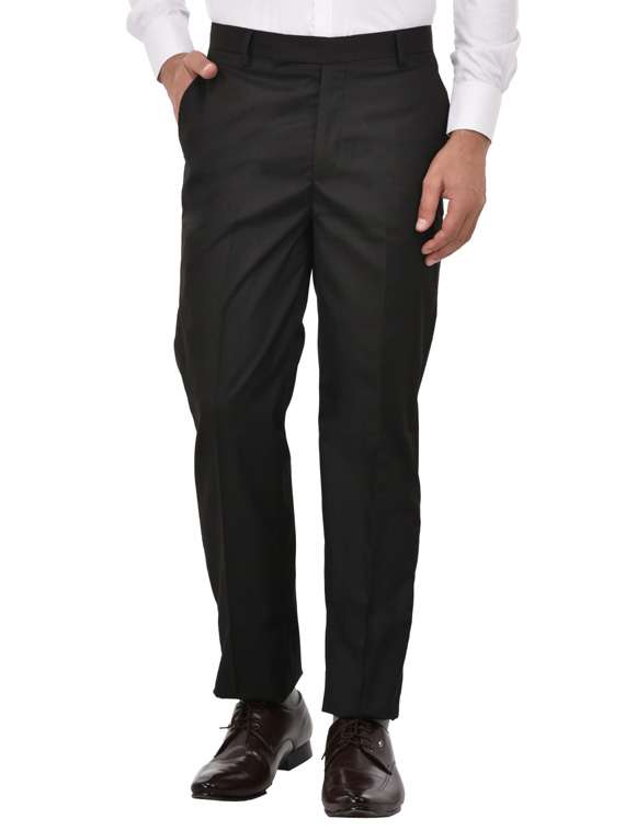 black cotton formal trouser