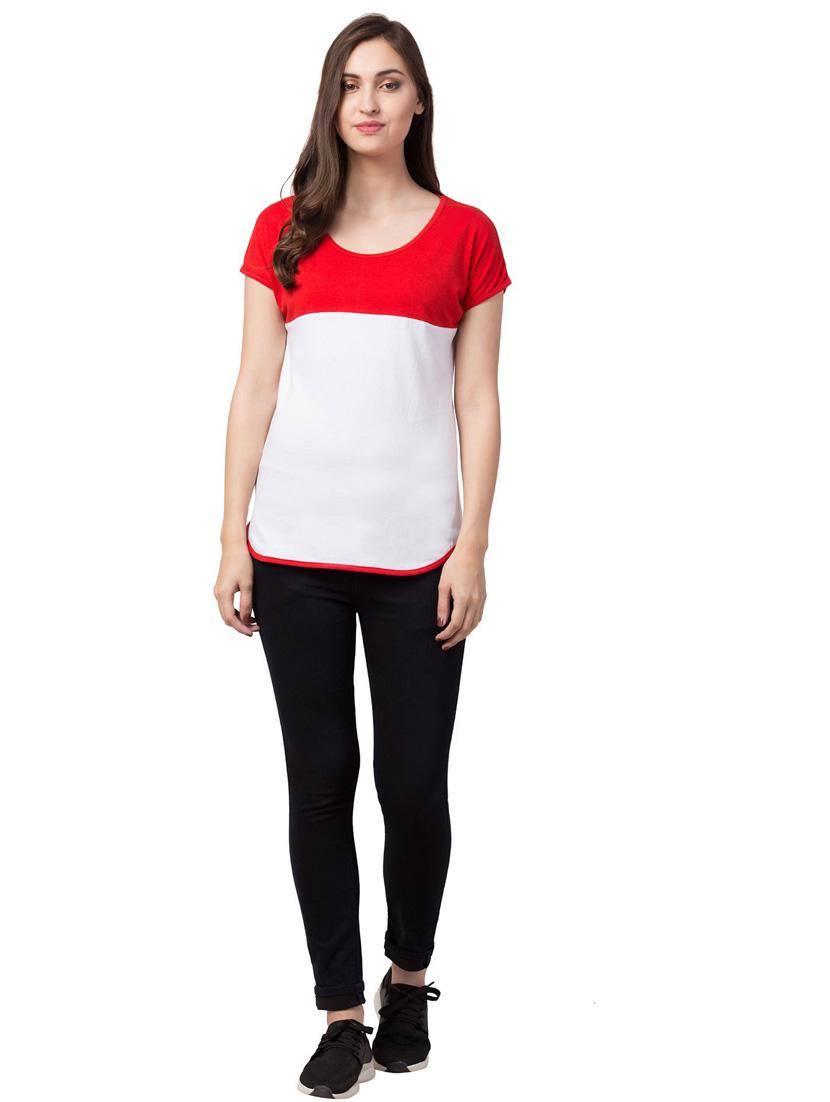 round neck color block tee - 18962329 - Standard Image - 4