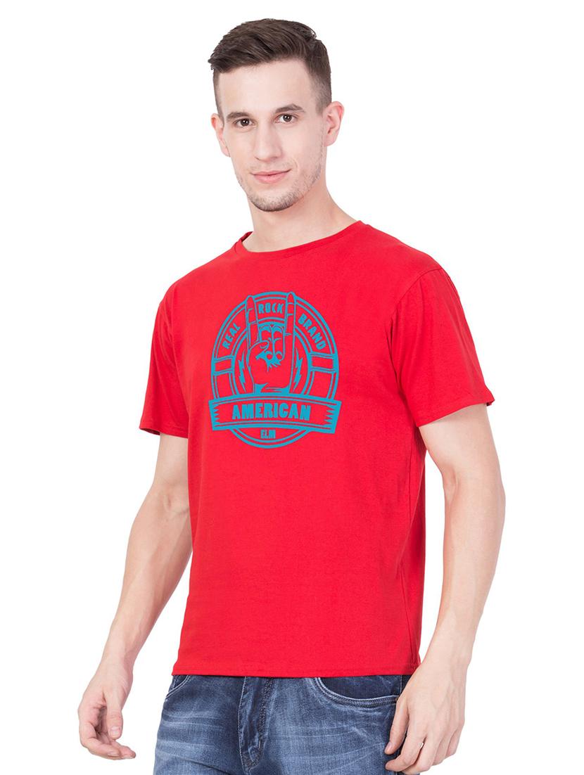 round neck printed regular t-shirt - 18962720 - Standard Image - 1