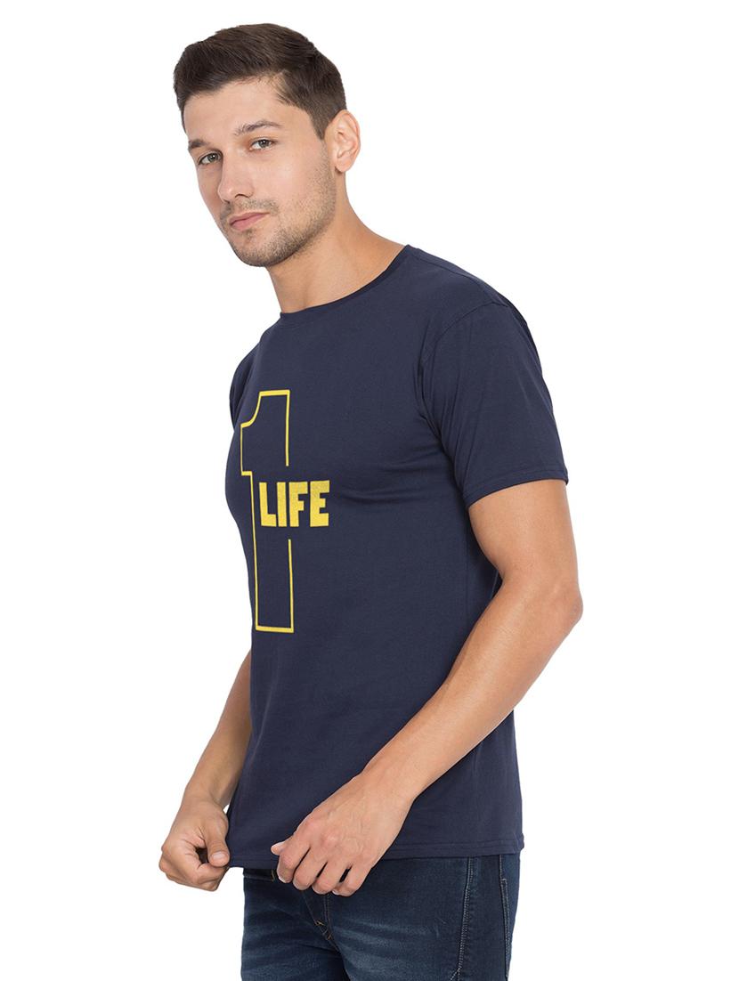 round neck printed regular t-shirt - 18962790 - Standard Image - 1