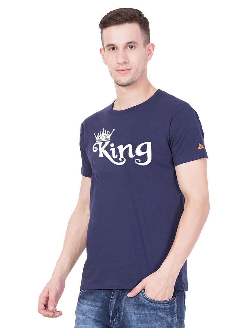 round neck chest printed t-shirt - 18962810 - Standard Image - 1