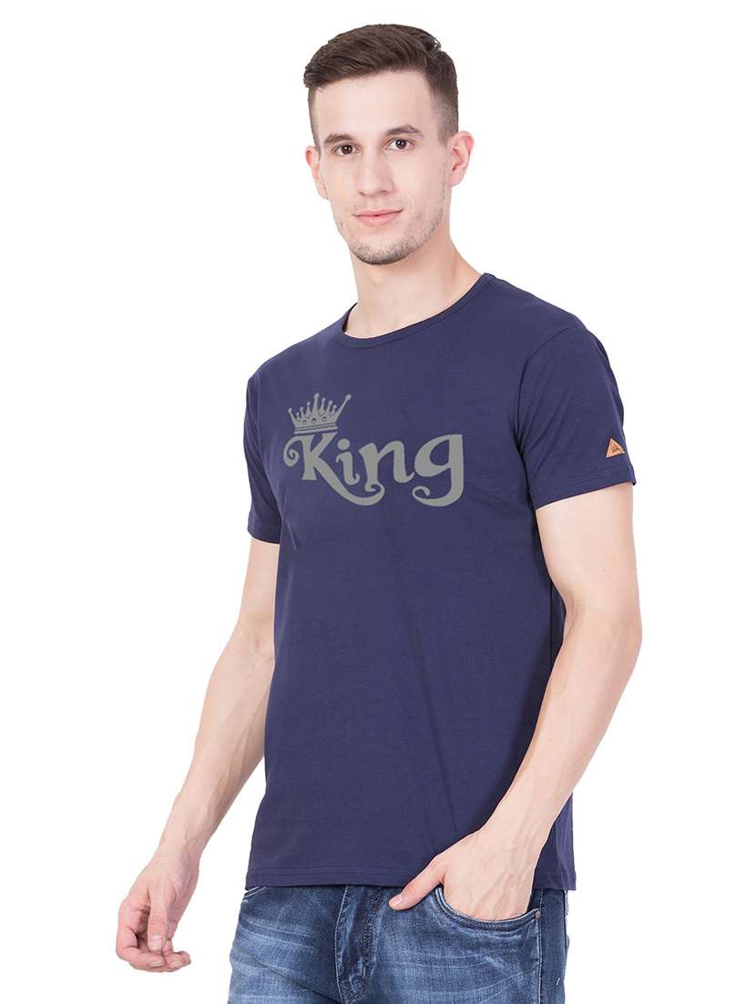round neck printed regular t-shirt - 18962813 - Standard Image - 1