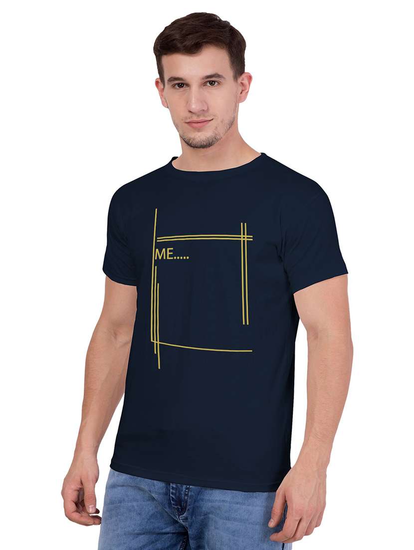 round neck chest printed t-shirt - 18962827 - Standard Image - 1