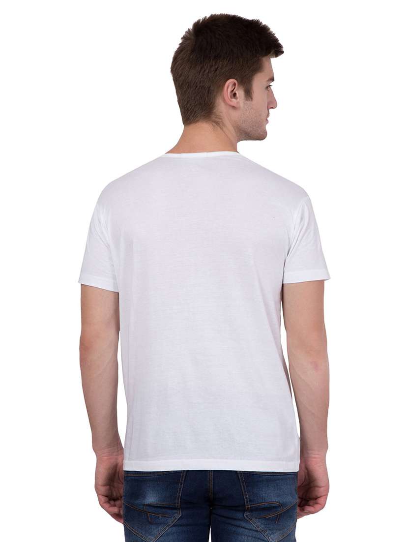 round neck chest printed t-shirt - 18963014 -  Standard Image - 1