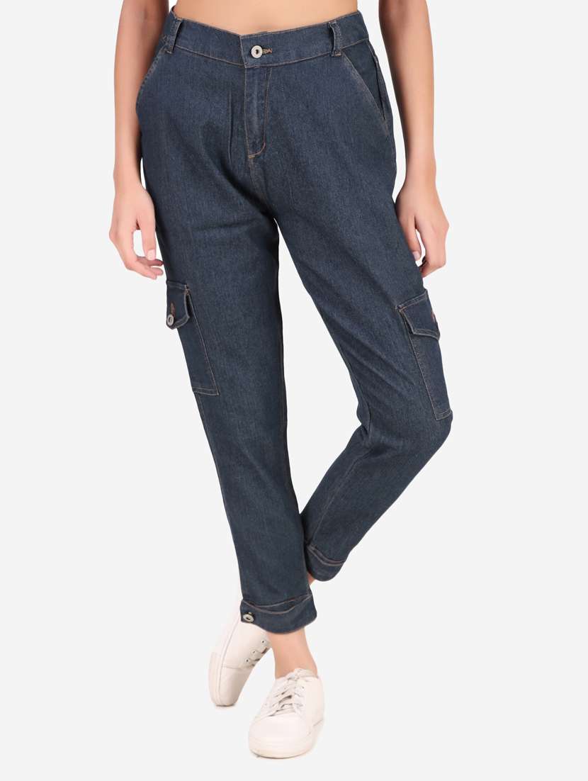 Women Mid Rise Cargo Trouser 