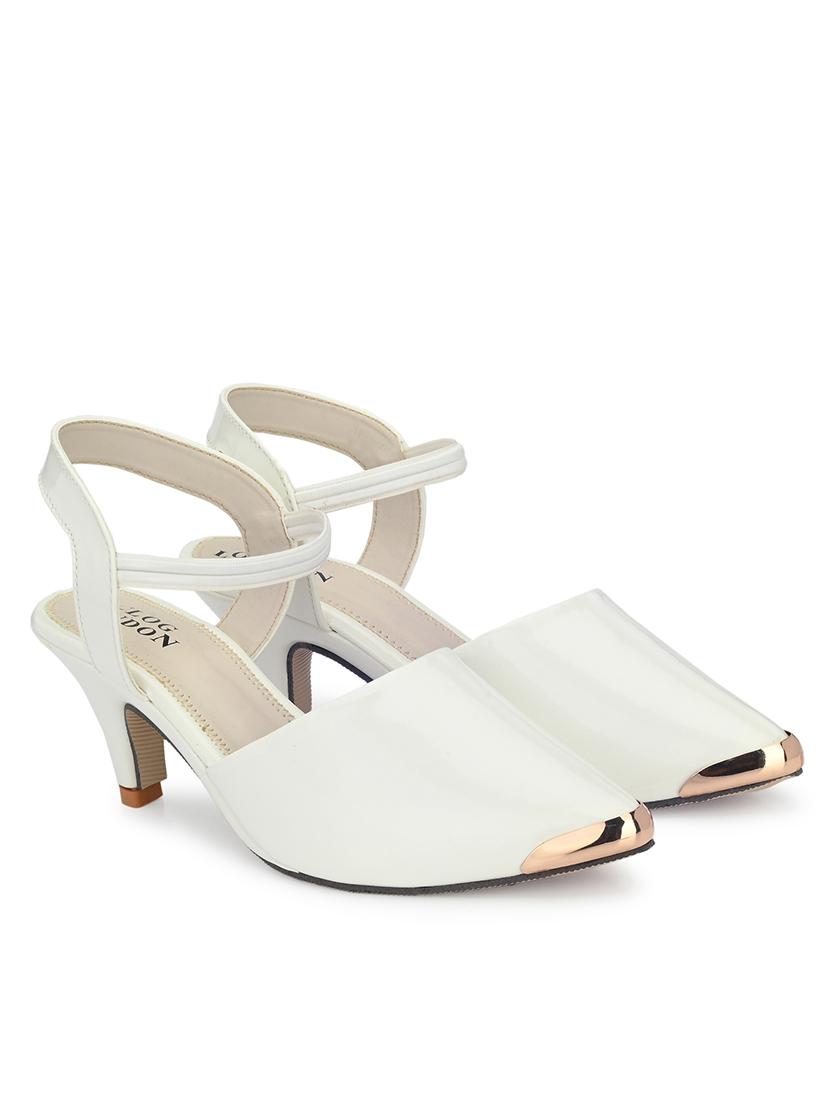 women solid ankle strap pump heels - 18963721 - Standard Image - 1