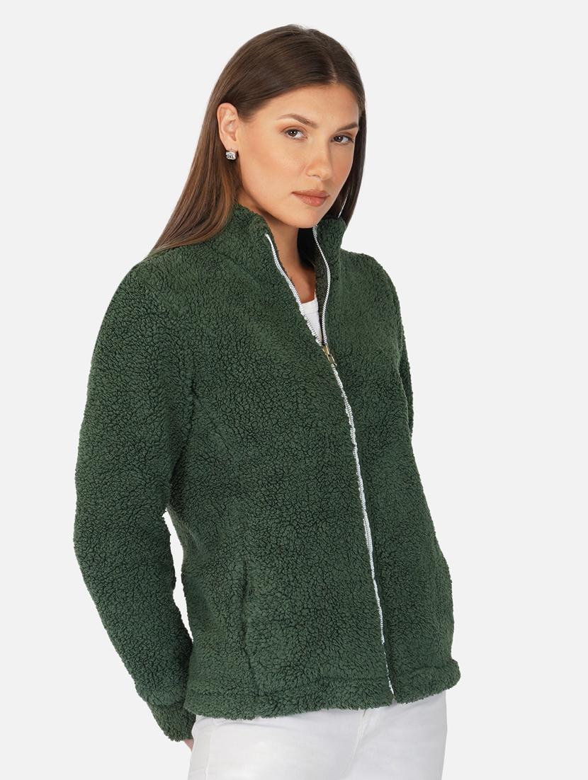women green fleece jacket - 18968205 -  Standard Image - 1