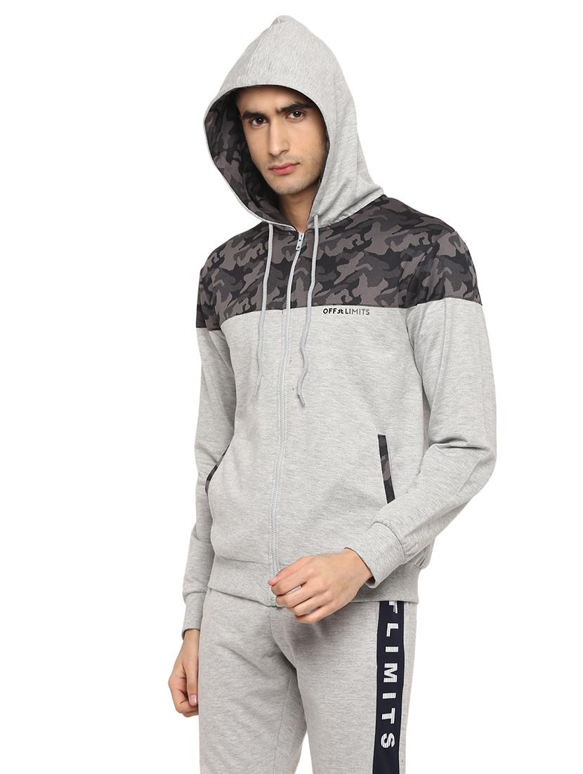 men camouglage long sleeve hooded sweatshirt - 18969091 - Standard Image - 1