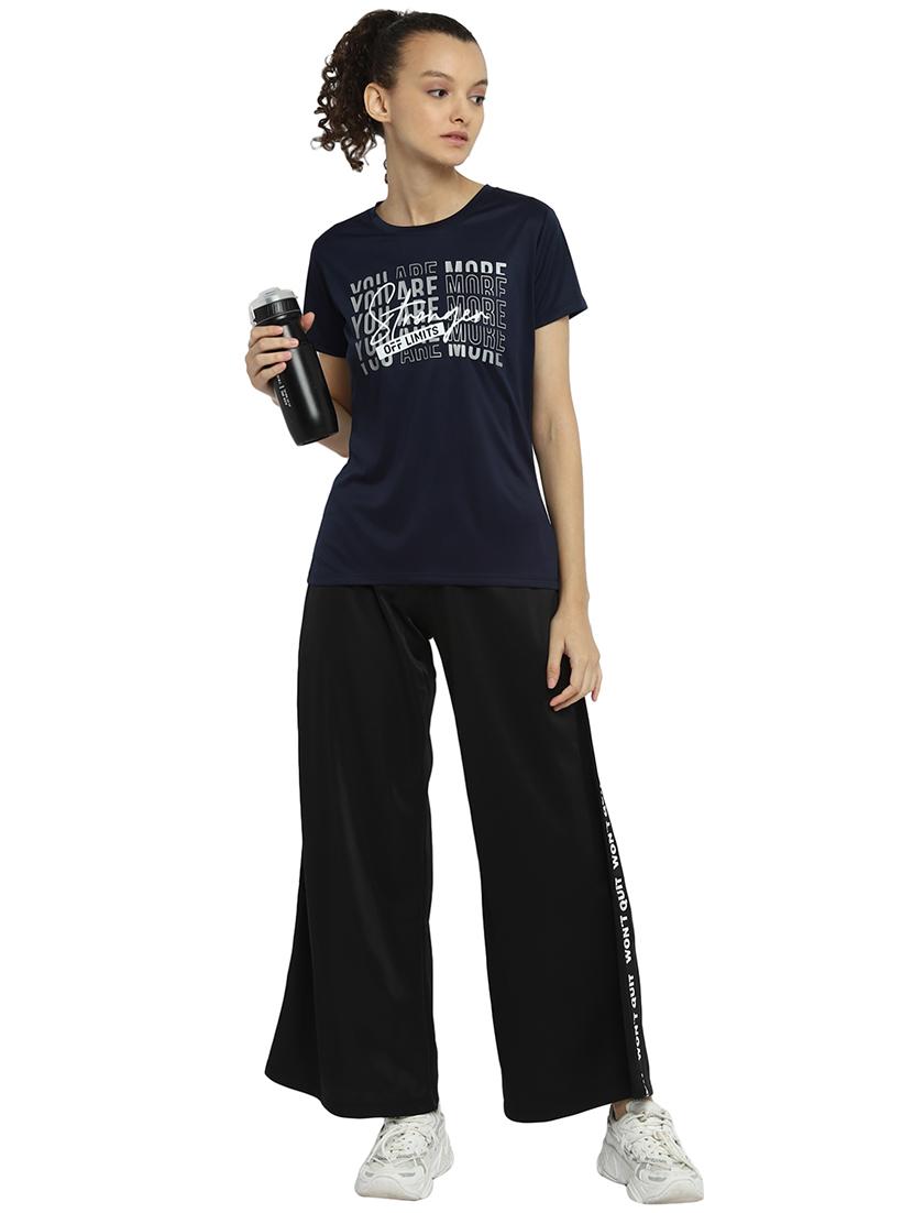 women's front print round neck t-shirt - 18969119 - Standard Image - 4