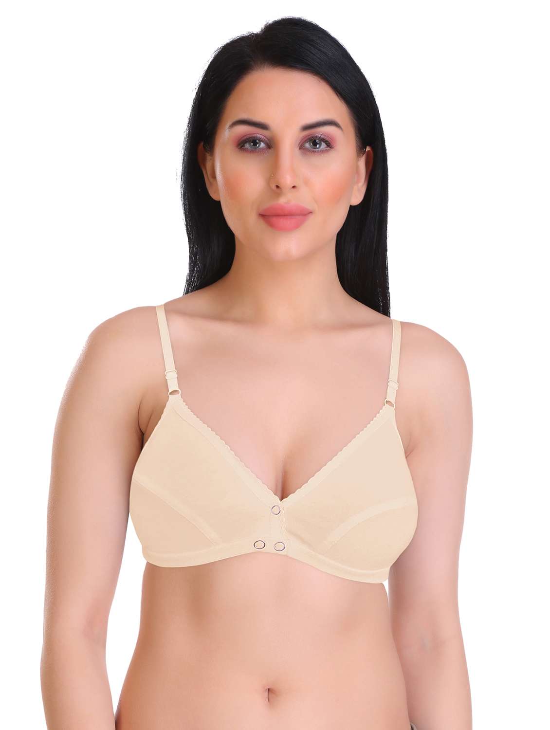 pack of 3 non padded front open bra - 18969193 -  Standard Image - 1