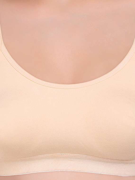 pack of 3 non padded sports  bra - 18969283 -  Standard Image - 4