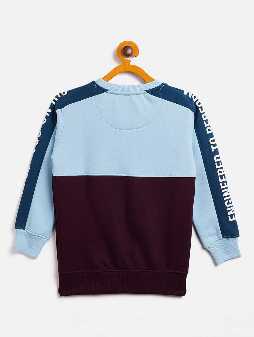 round neck color block sweatshirt  - 18969319 -  Standard Image - 1