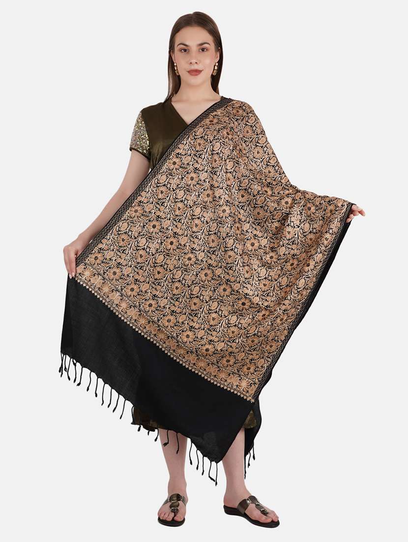 black wool stole
