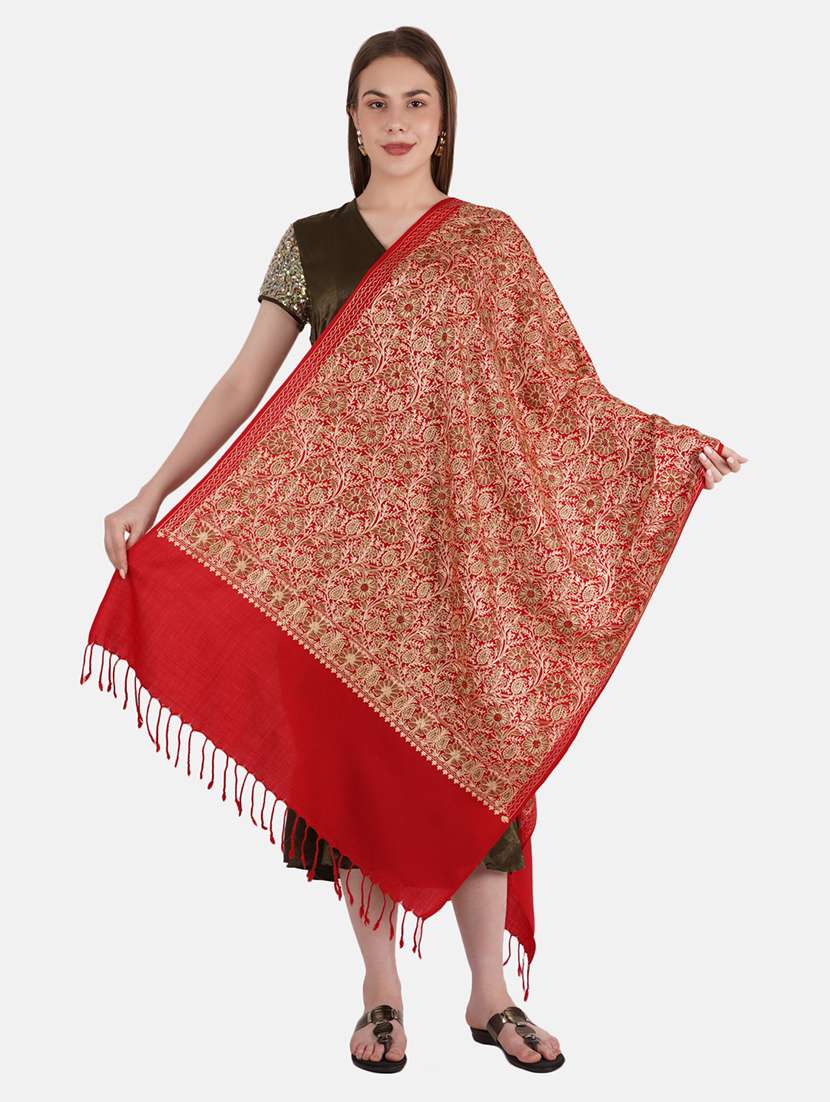 women's foil print print stole