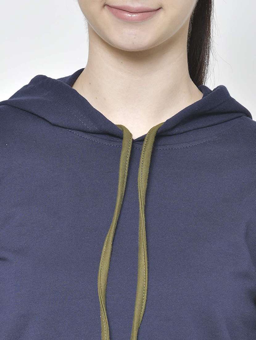 blue colorblocked cropped sweatshirt - 18969467 - Standard Image - 4