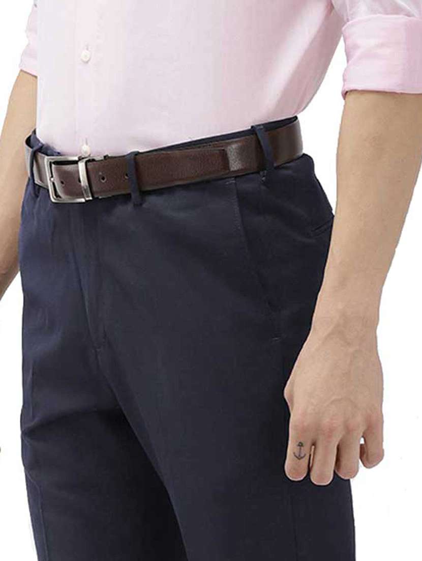 mid rise solid flat front trousers formal trouser - 18974082 - Standard Image - 4
