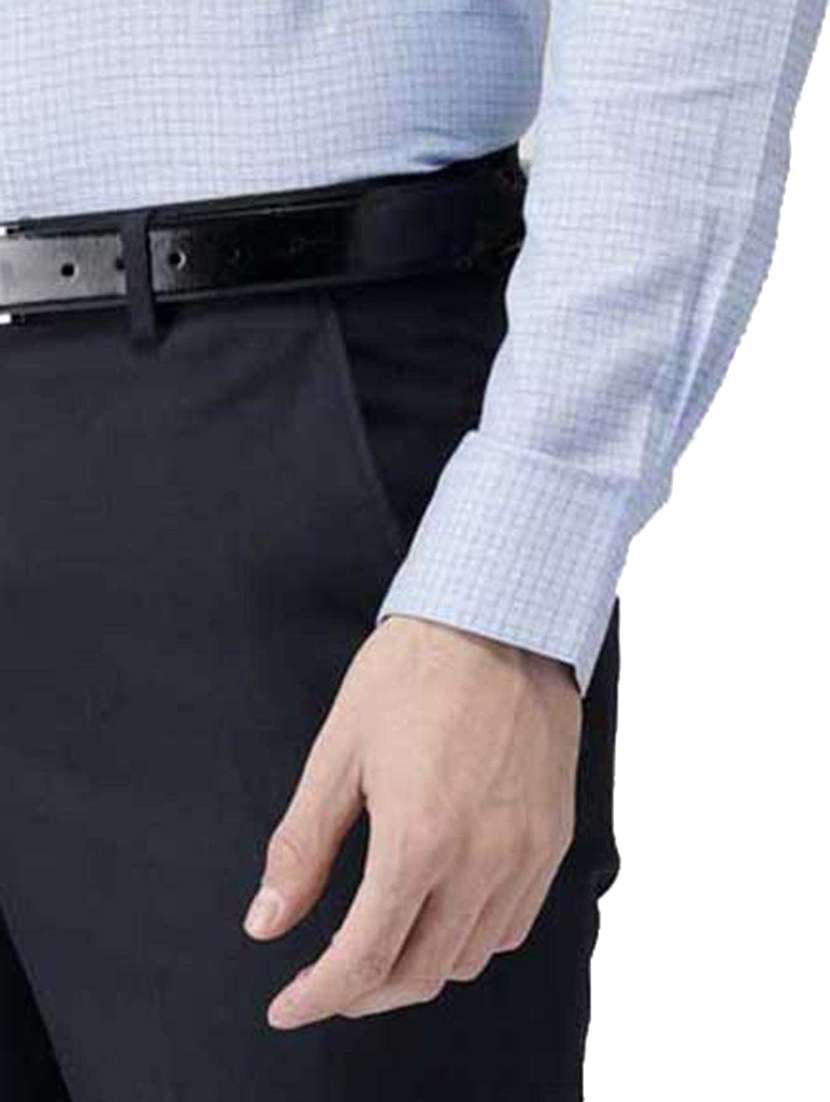 mid rise solid flat front trousers formal trouser - 18974085 - Standard Image - 4