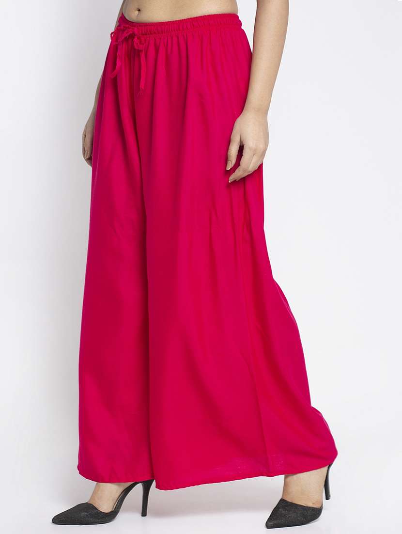 pink flared palazzo - 18984169 -  Standard Image - 1