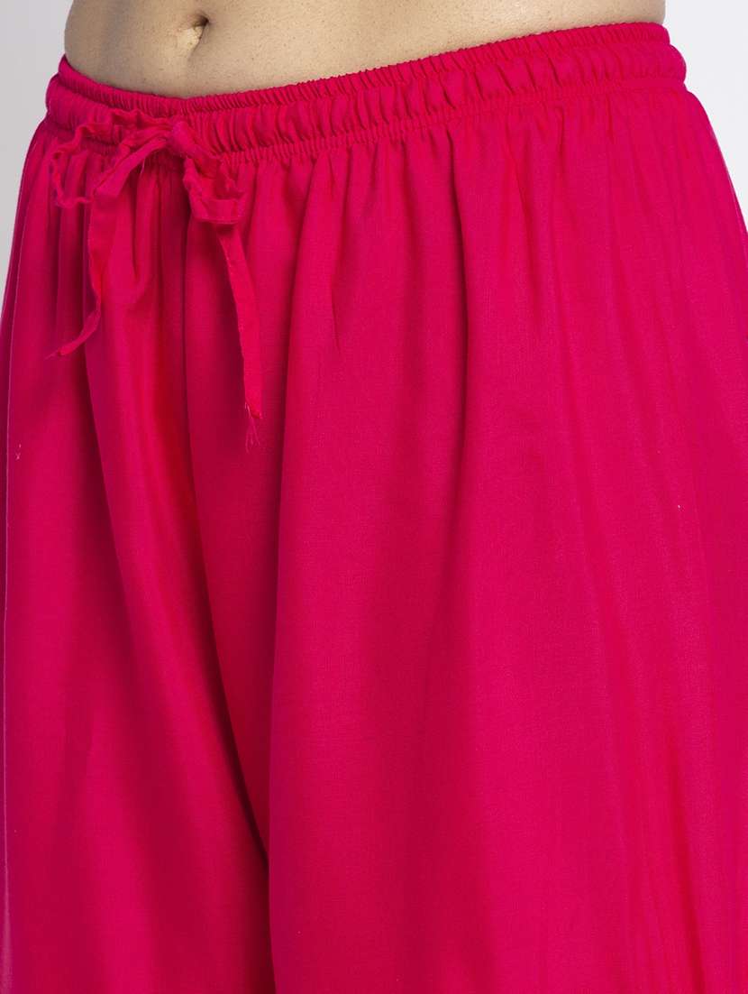 pink flared palazzo - 18984169 -  Standard Image - 4