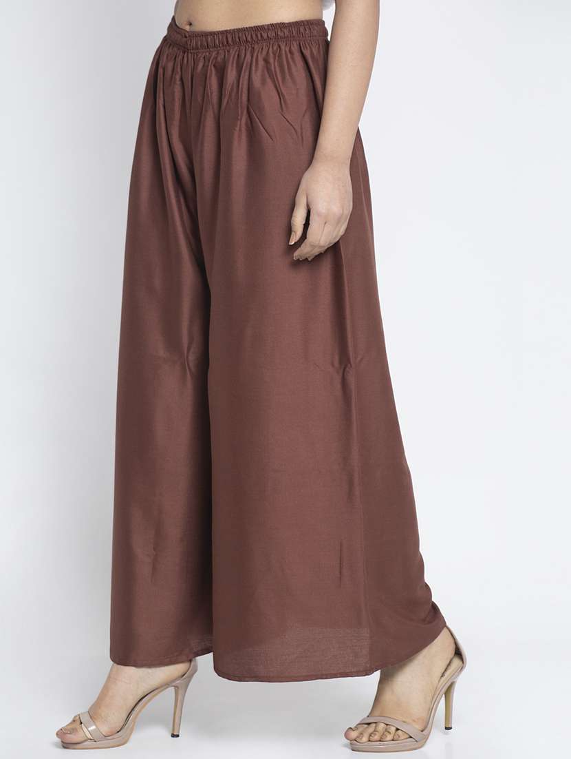 brown flared palazzo - 18984178 -  Standard Image - 1