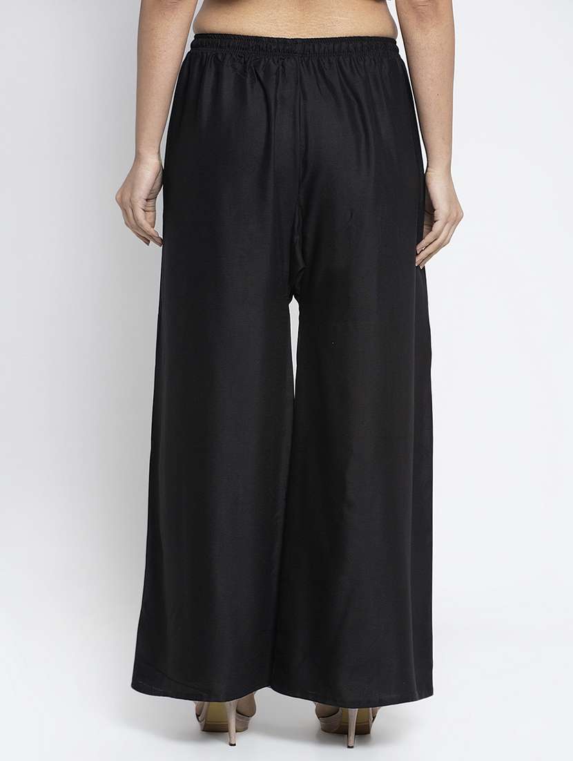 pack of 2 solid flared palazzo - 18984200 -  Standard Image - 4