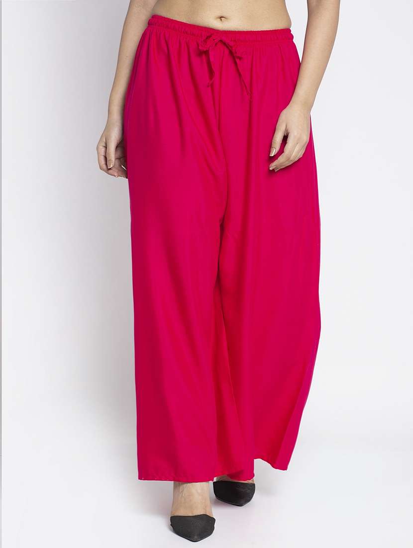 pack of 2 solid flared palazzo - 18984255 -  Standard Image - 1