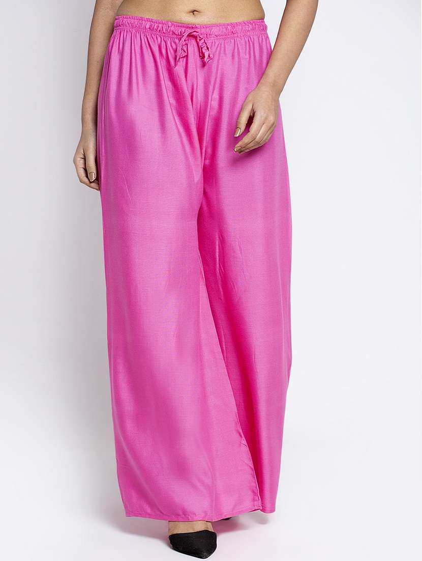 pack of 2 solid flared palazzo - 18984258 -  Standard Image - 1