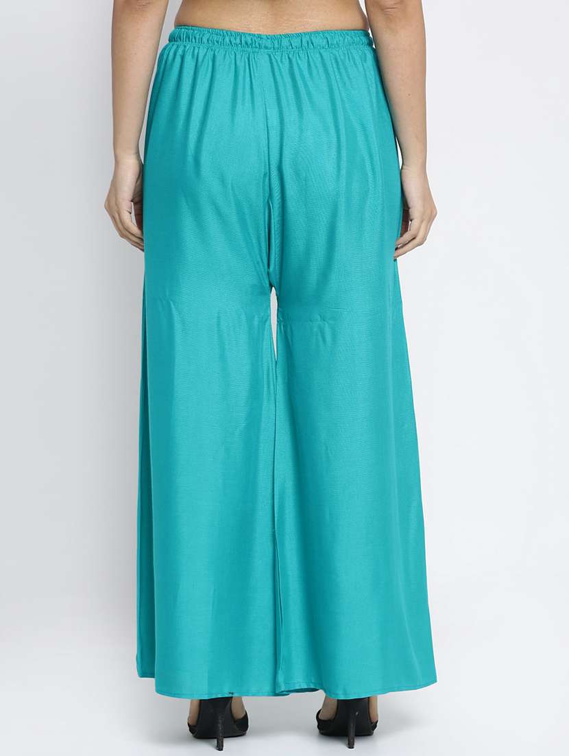 pack of 2 solid flared palazzo - 18984307 -  Standard Image - 4