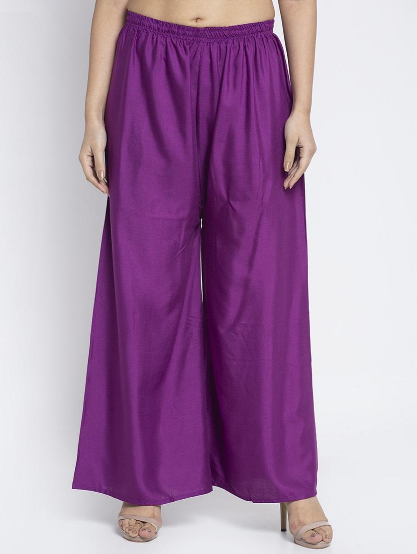pack of 2 solid flared palazzo - 18984316 -  Standard Image - 1