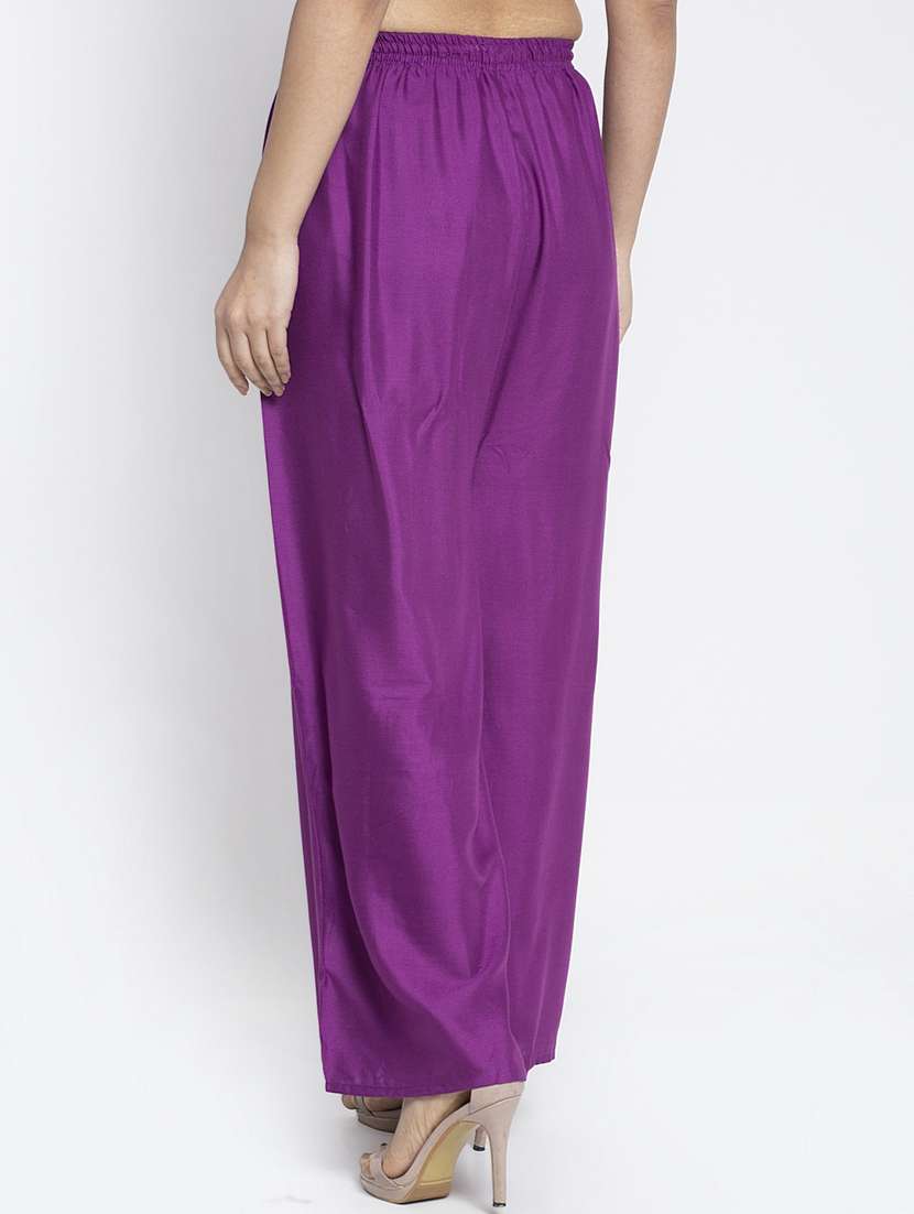 pack of 2 solid flared palazzo - 18984361 -  Standard Image - 4