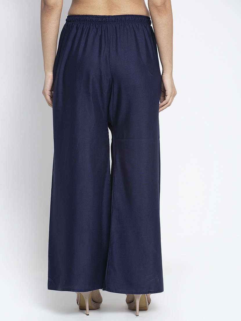 pack of 2 solid flared palazzo - 18984375 -  Standard Image - 4