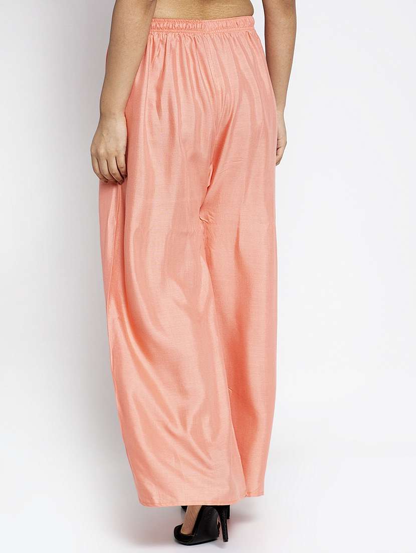 pack of 2 solid flared palazzo - 18984420 -  Standard Image - 4