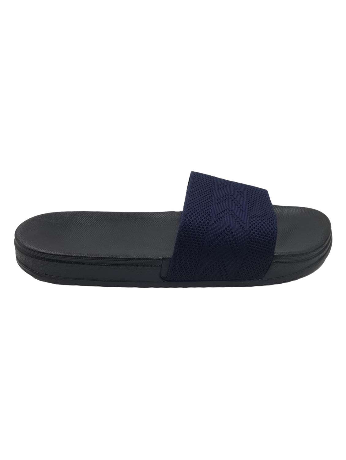 blue synthetic & mesh slip on flip flops - 19010299 -  Standard Image - 1