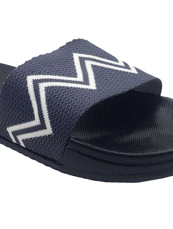 grey synthetic & mesh slip on flip flops - 19010315 -  Standard Image - 4