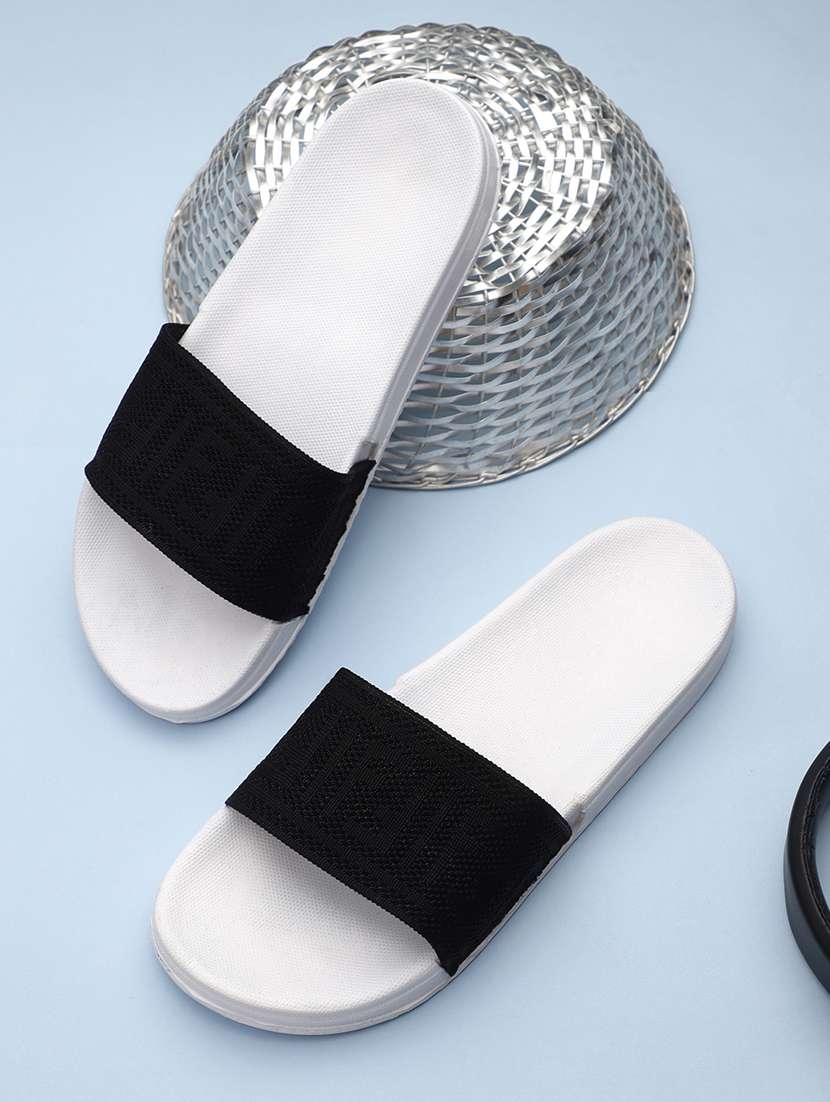 black slip on flip flop
