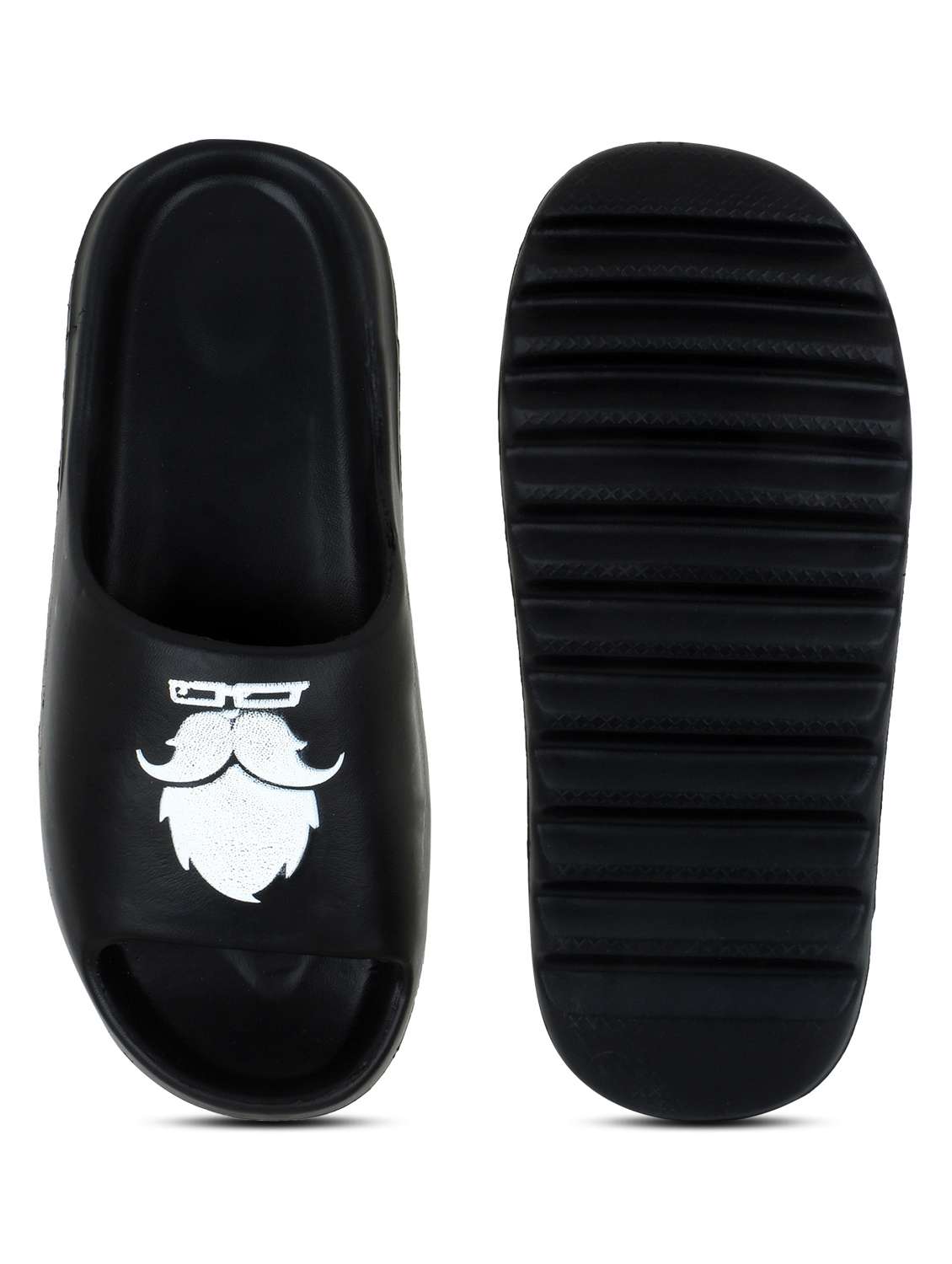 black croslite slip on flip flops - 19010381 - Standard Image - 4