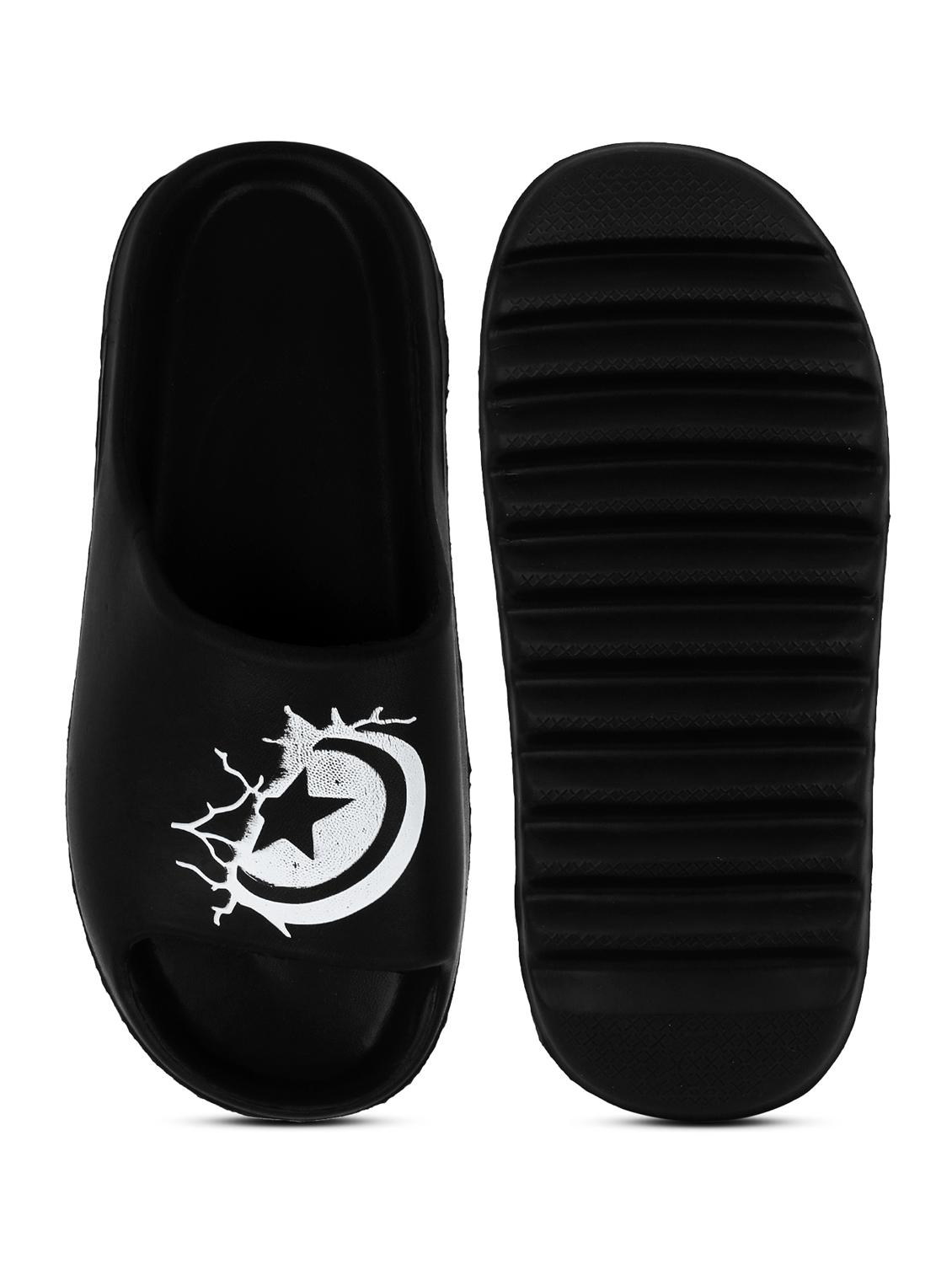 black croslite slip on flip flops - 19010386 - Standard Image - 4