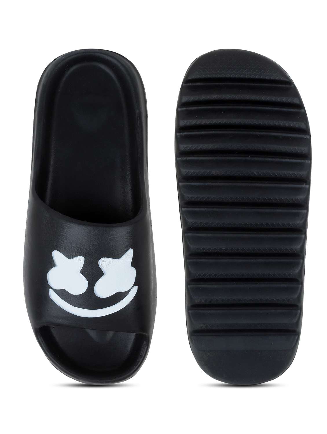 black croslite slip on flip flops - 19010410 -  Standard Image - 4