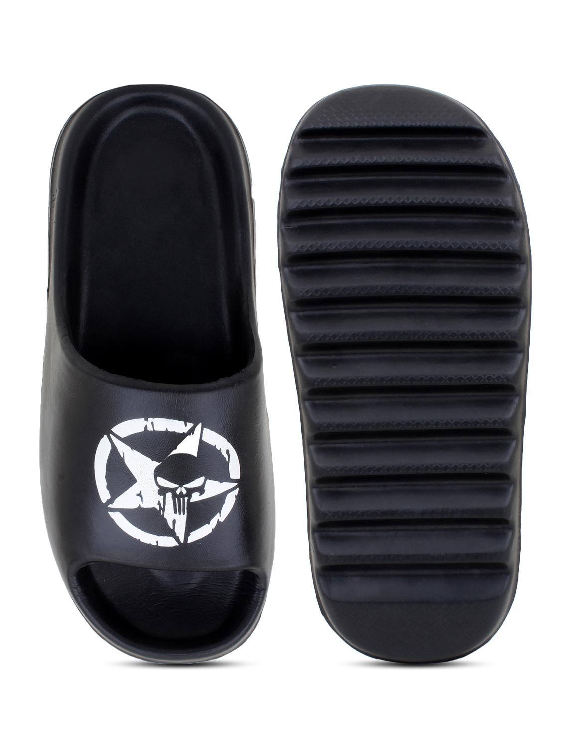 black croslite slip on flip flops - 19010423 - Standard Image - 4