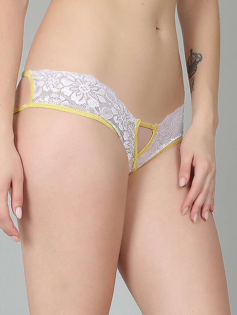 white laced bikini panty - 19010459 -  Standard Image - 1