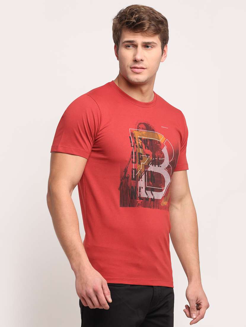 round neck typography t-shirt  - 19010474 -  Standard Image - 1