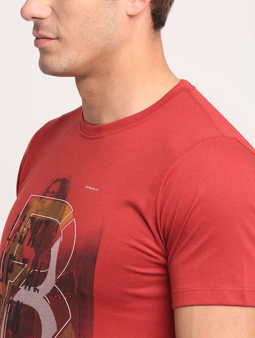 round neck typography t-shirt  - 19010474 -  Standard Image - 4