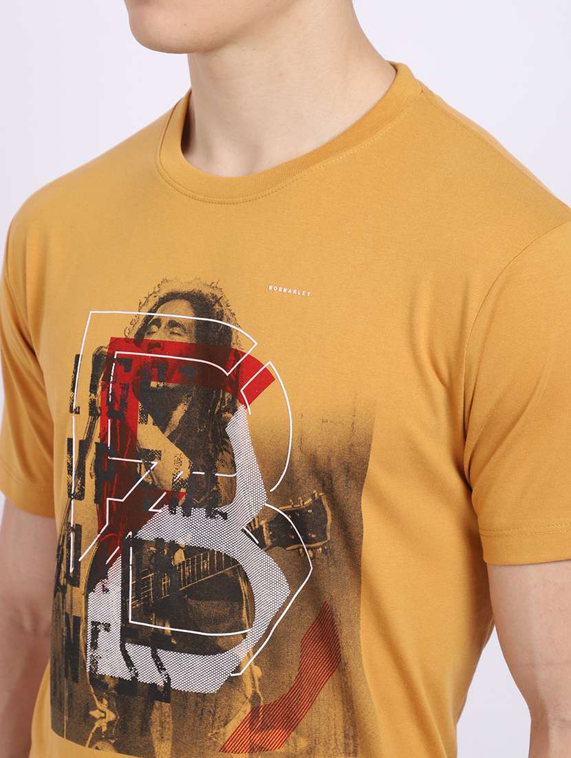 round neck typography t-shirt  - 19010475 -  Standard Image - 4