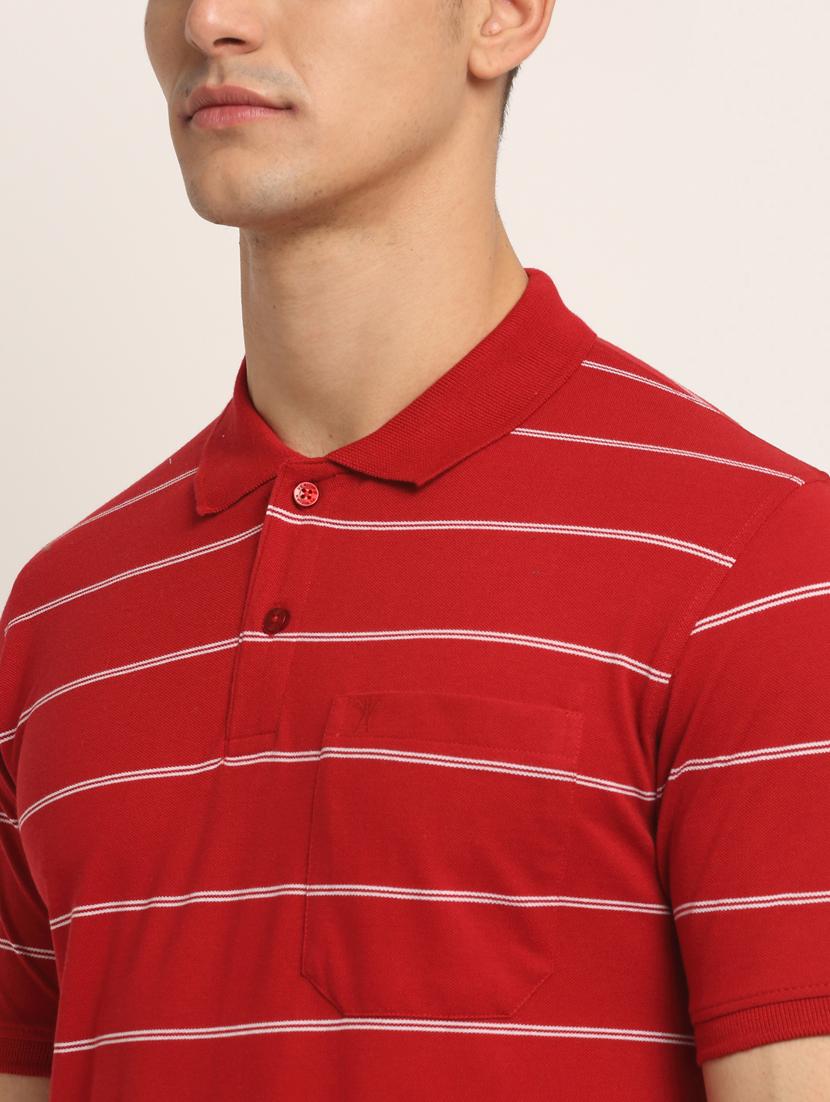 polo neck striped t-shirt - 19010485 - Standard Image - 4