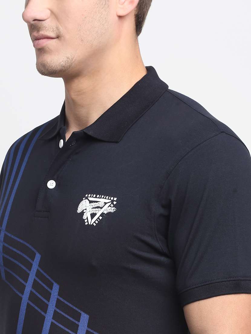 polo neck printed t-shirt - 19010497 - Standard Image - 4