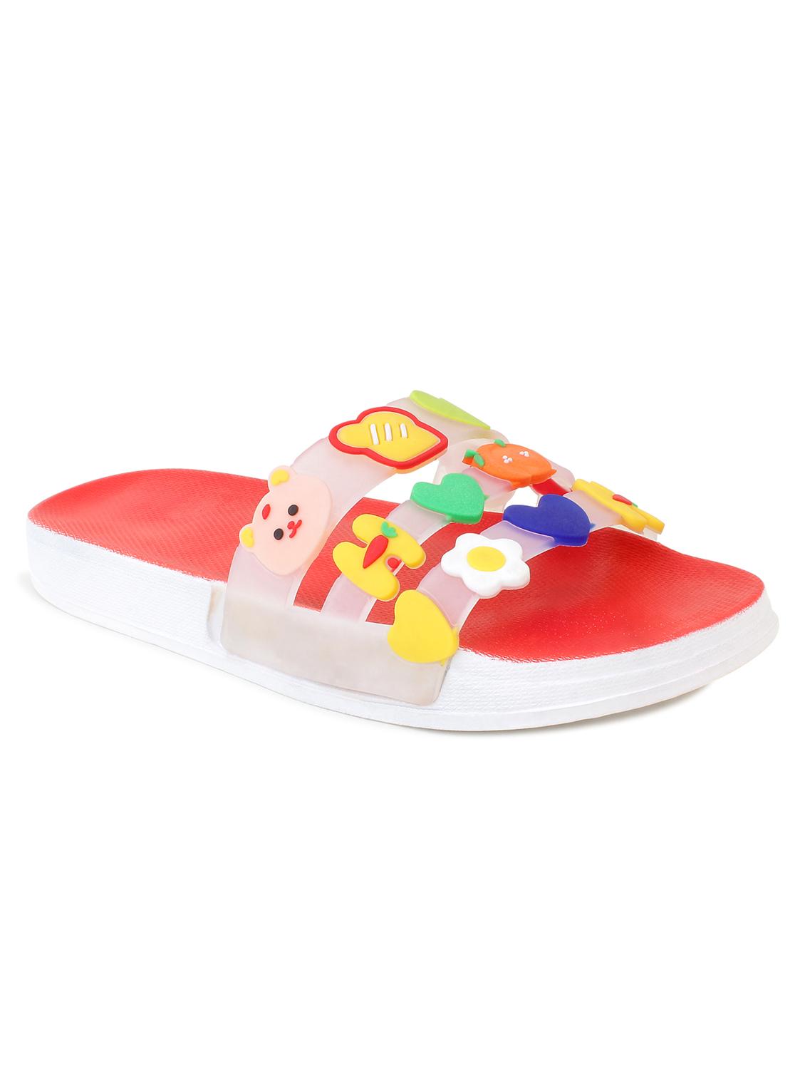red slip on flip flop - 19020823 - Standard Image - 4